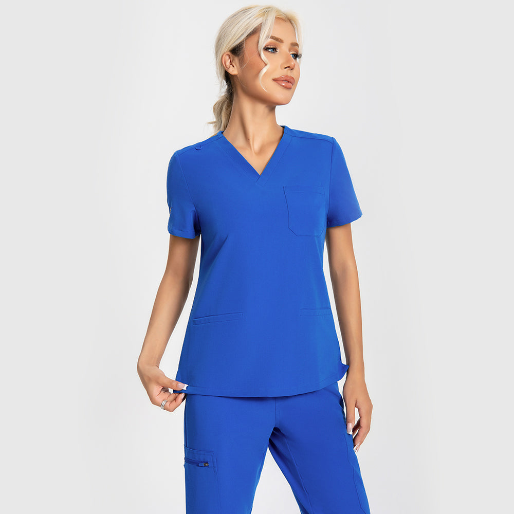 KungFuscrubs Three-Pocket Essential Scrub Top