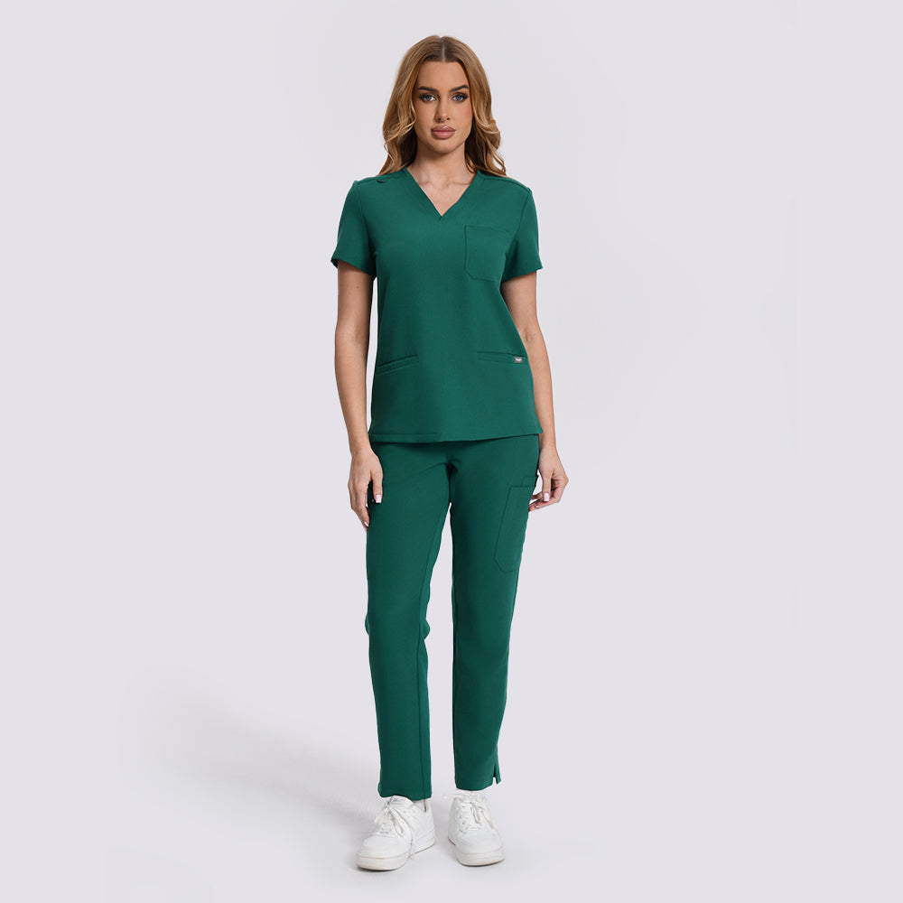 Blusas médicas esenciales de tres bolsillos KungfuScrubs