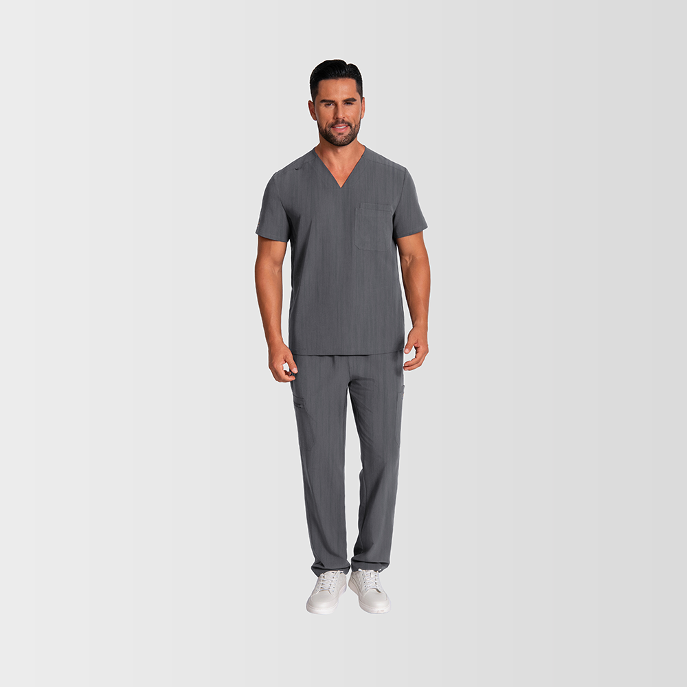 KungFuscrubs Men Three-Pocket Scrub Sets rednote-Only Deal