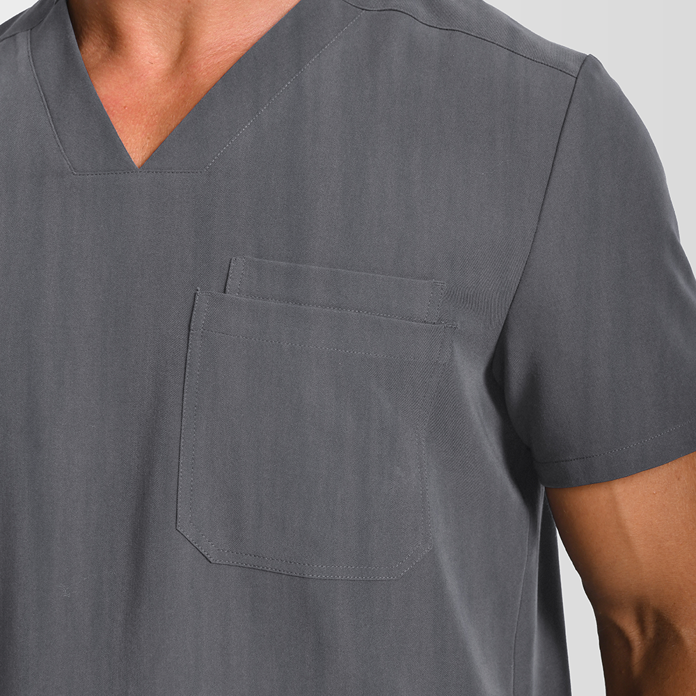 KungFuscrubs Men Three-Pocket Scrub Sets rednote-Only Deal