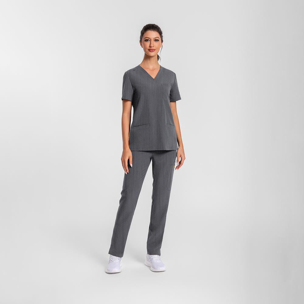 KungFuscrubs Women Three-Pocket Essential Scrub Sets rednote-Only Deal