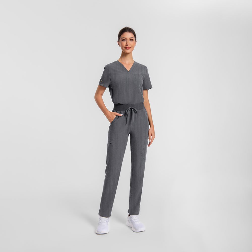 KungFuscrubs Women Three-Pocket Essential Scrub Sets rednote-Only Deal