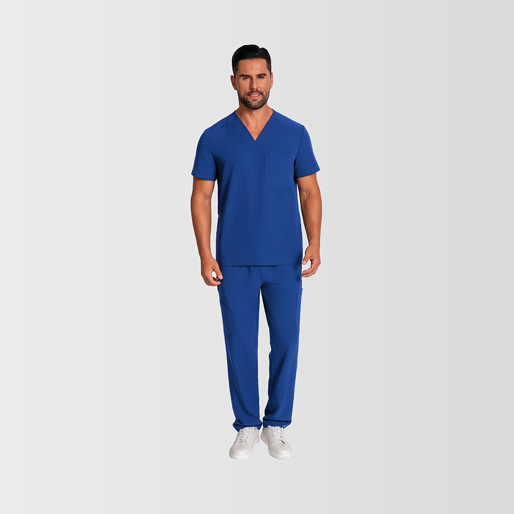 KungFuscrubs Men Three-Pocket Scrub Sets rednote-Only Deal