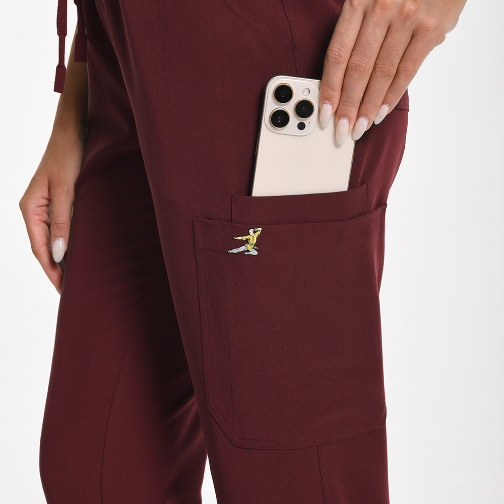 KungFuscrubs Women Three-Pocket Essential Scrub Sets rednote-Only Deal