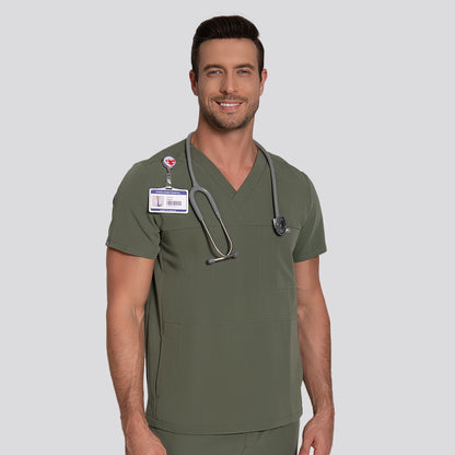 Men's V-neck Scrub Top – 4 Pockets | Kungfu Scrubs
