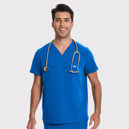 Men's V-neck Scrub Top – 4 Pockets | Kungfu Scrubs
