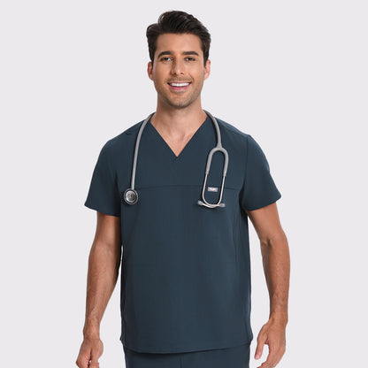 Men's V-neck Scrub Top – 4 Pockets | Kungfu Scrubs