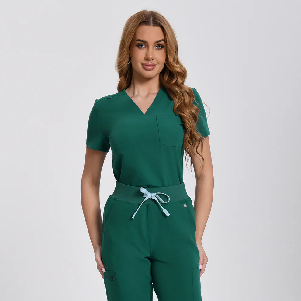 Women's Hunter green Scrubs Set