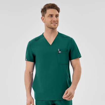 Men's V-neck scrub top