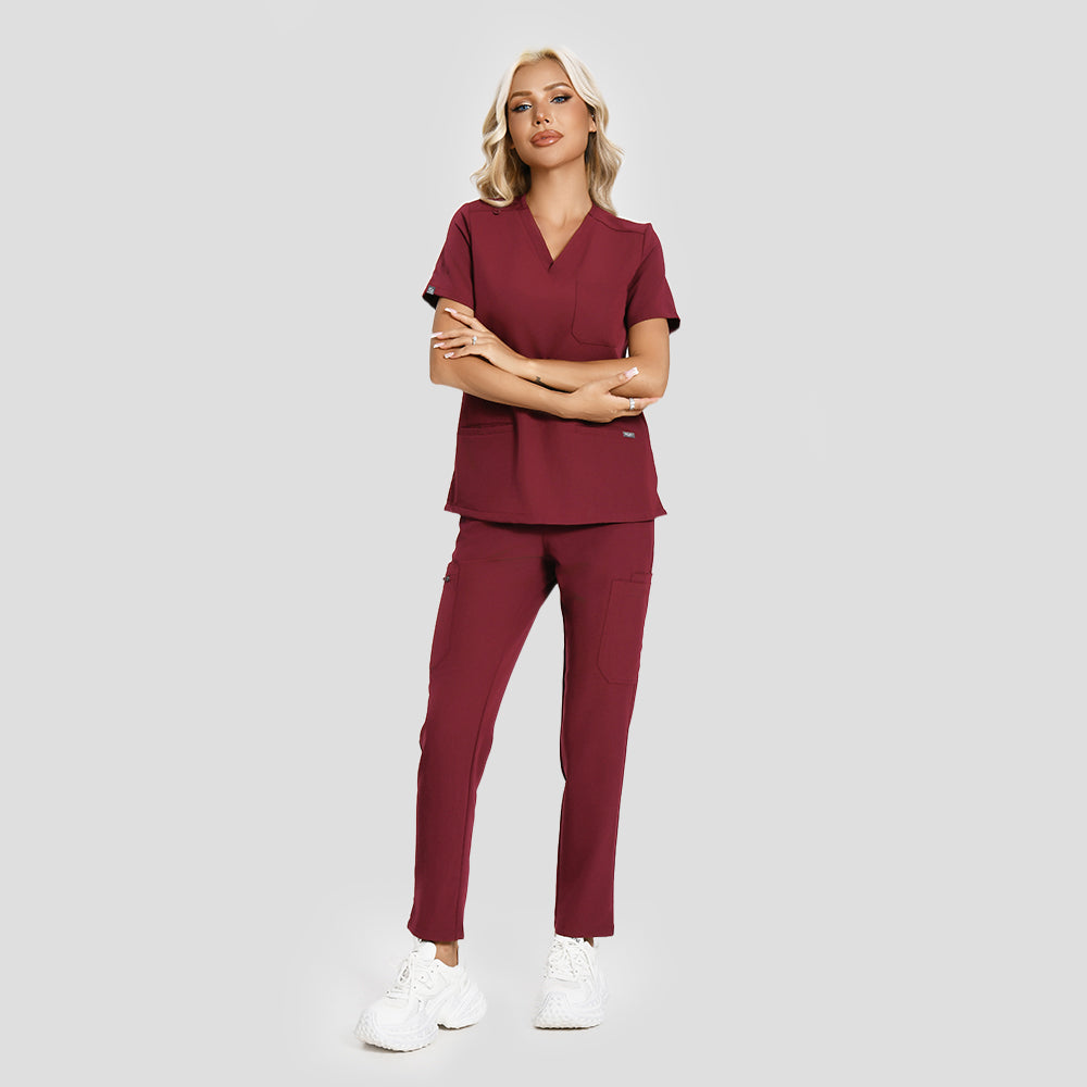 Blusas médicas esenciales de tres bolsillos KungfuScrubs