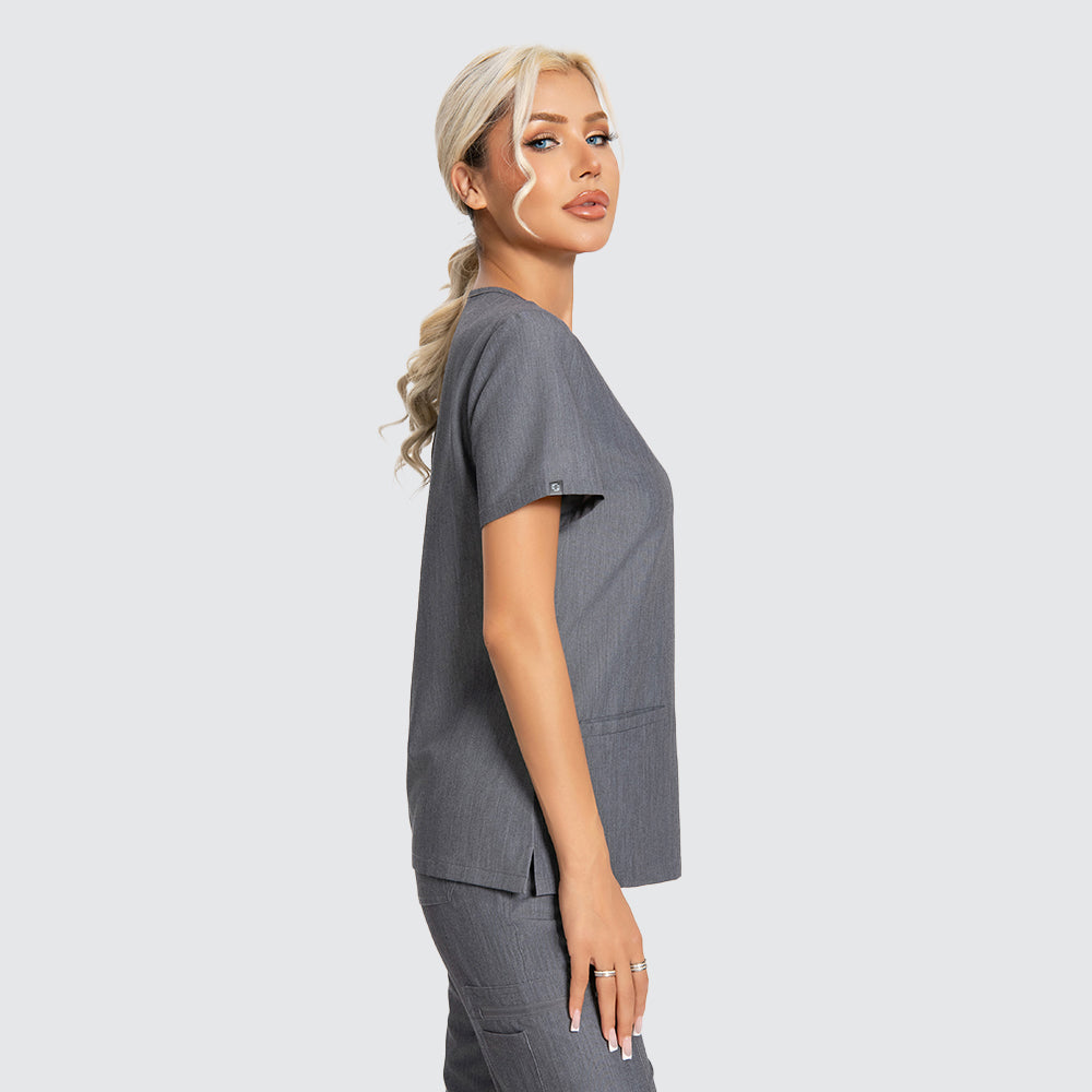 Blusas médicas esenciales de tres bolsillos KungfuScrubs
