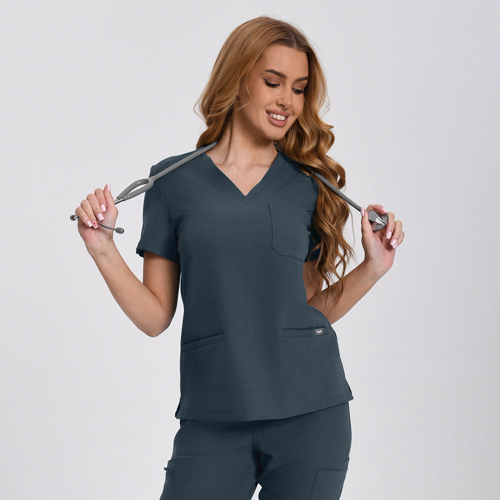 Women's Scrub Top – 3 Pockets | KungfuScrubs