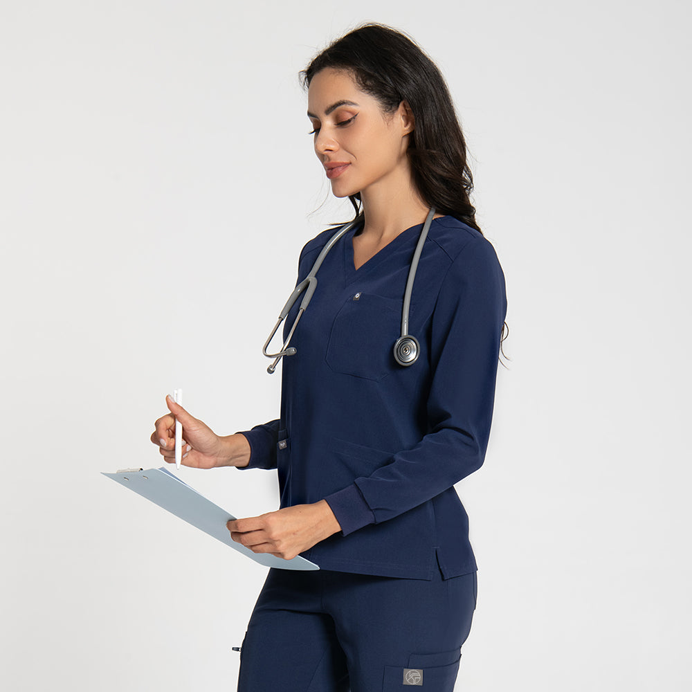 women medical scrub top