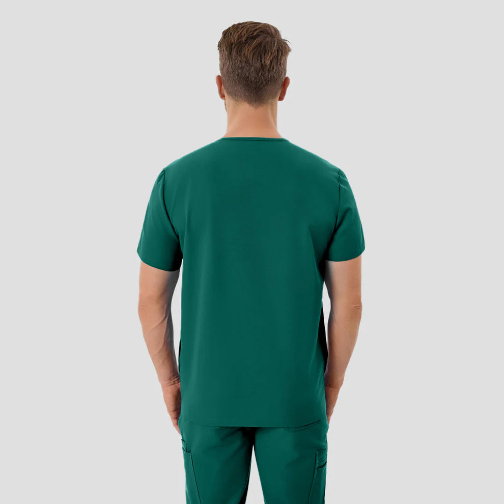 Camiseta médica verde cazador para hombre