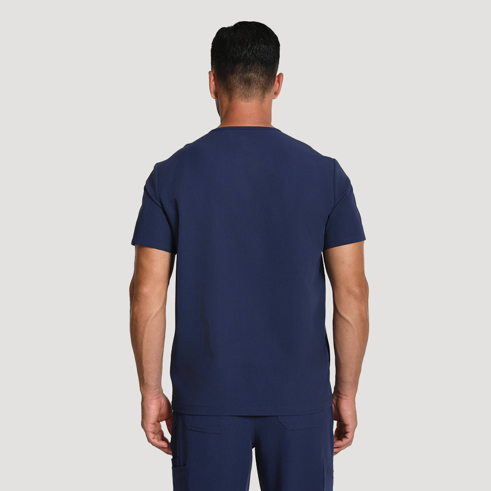Men's Wide V-Neck Scrub Top – 4 Pockets | KungfuScrubs