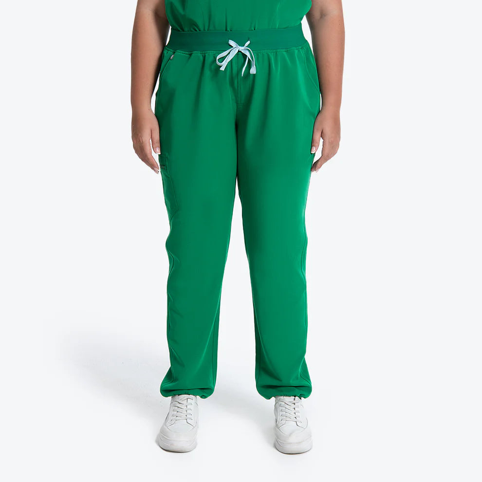 Women’s Indocyanine Green Stand Collar Scrub Set