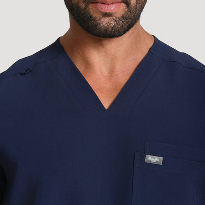 Men's Wide V-Neck Scrub Top – 4 Pockets | KungfuScrubs