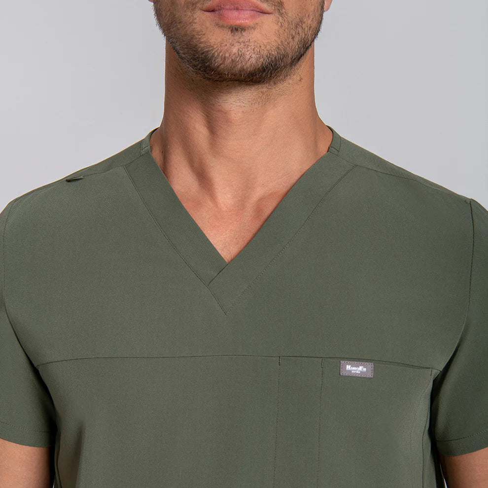Men's Moss Scrubs Top