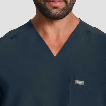 Men's Wide V-Neck Scrub Top – 4 Pockets | KungfuScrubs
