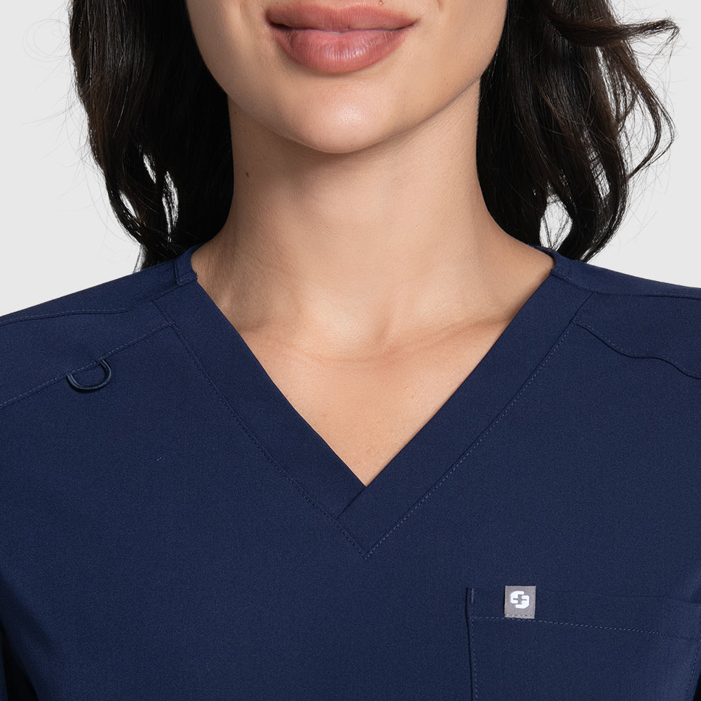 women hospital scrub top