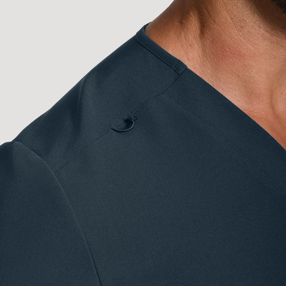 Men's Wide V-Neck Scrub Top – 4 Pockets | KungfuScrubs