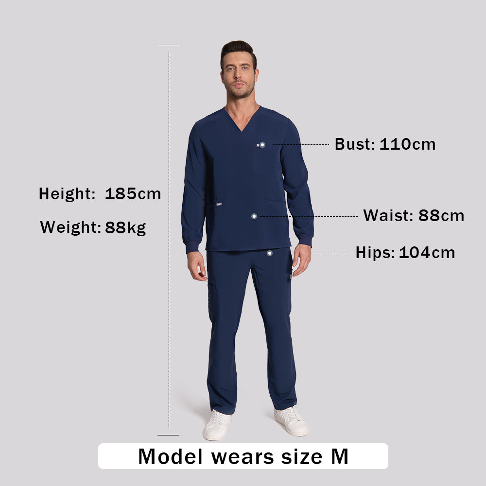 Long sleeve scrub top and pants