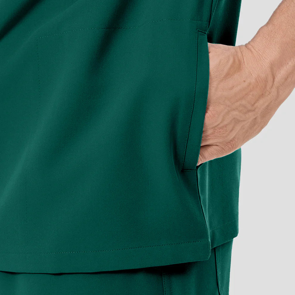Camiseta médica verde cazador para hombre