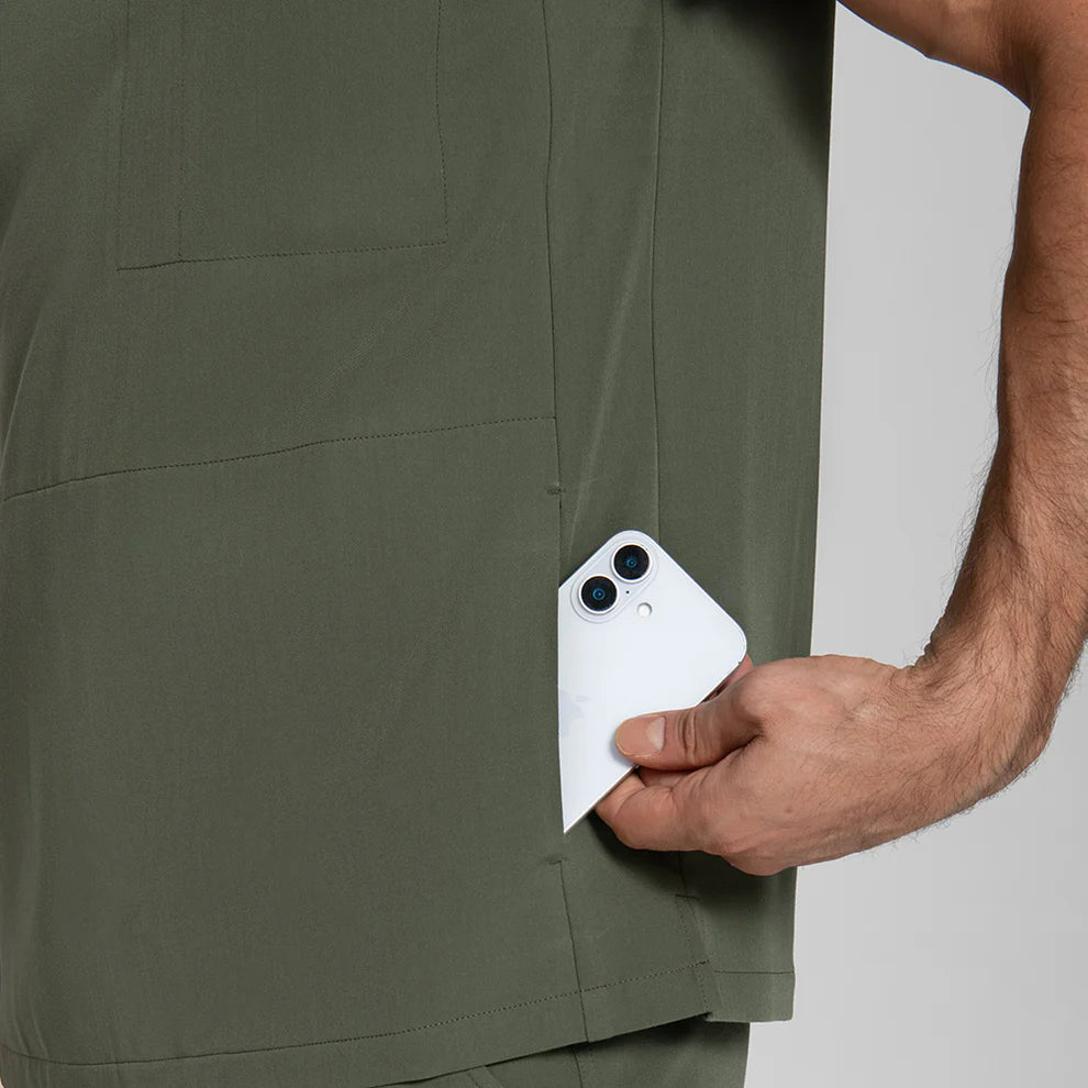 Men's Moss Scrubs Top