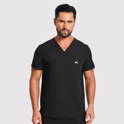 Men's V-neck Scrub Top – 4 Pockets | Kungfu Scrubs