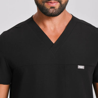 Men's V-neck Scrub Top – 4 Pockets | Kungfu Scrubs