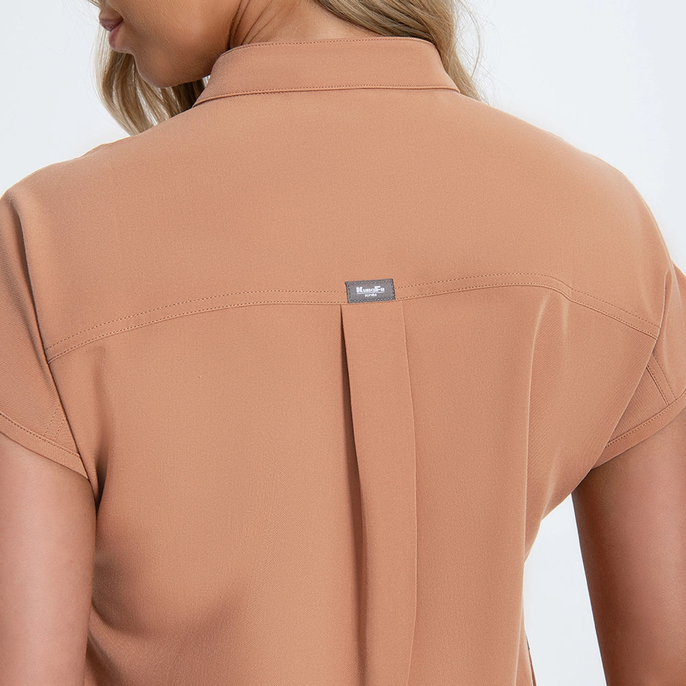 Affordable Stand Collar Scrub Set