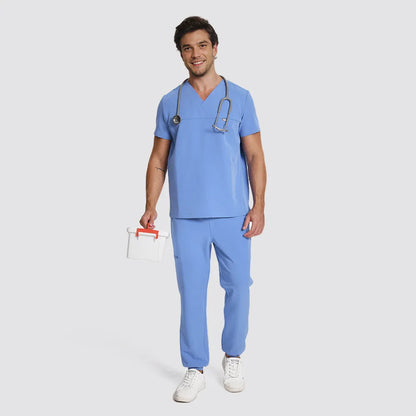 Men's V-neck Scrub Top – 4 Pockets | Kungfu Scrubs