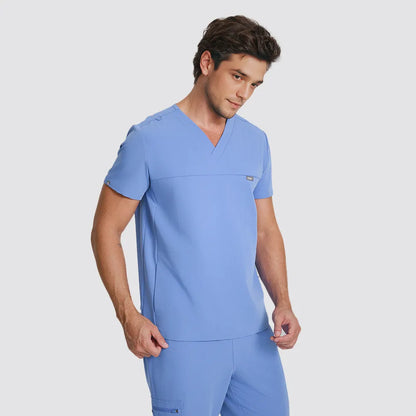 Men's V-neck Scrub Top – 4 Pockets | Kungfu Scrubs