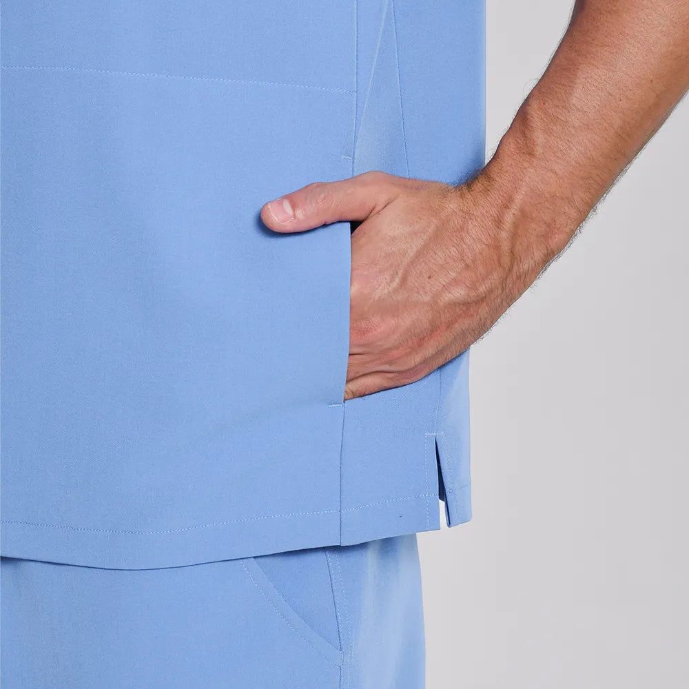 Men's V-neck Scrub Top – 4 Pockets | Kungfu Scrubs