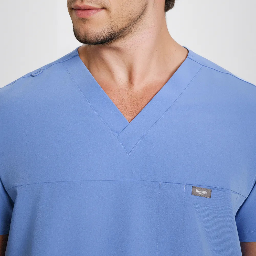 Men's V-neck Scrub Top – 4 Pockets | Kungfu Scrubs