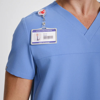 Men's V-neck Scrub Top – 4 Pockets | Kungfu Scrubs