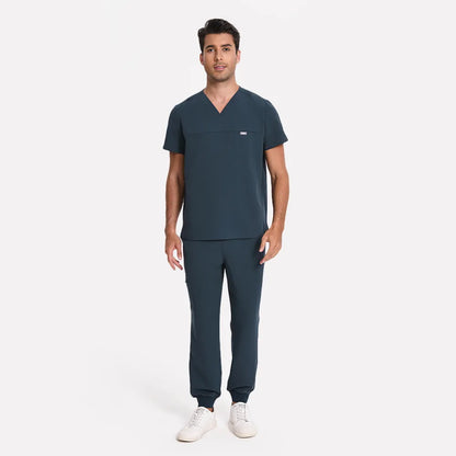 Men's V-neck Scrub Top – 4 Pockets | Kungfu Scrubs
