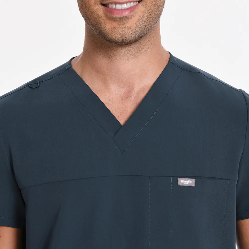 Men's V-neck Scrub Top – 4 Pockets | Kungfu Scrubs