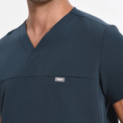 Men's V-neck Scrub Top – 4 Pockets | Kungfu Scrubs