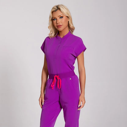 Shop Stand Collar Scrub Set Women