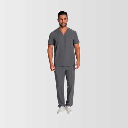 KungFuscrubs Men Three-Pocket Scrub Sets rednote-Only Deal