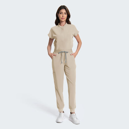 Wrinkle Resistant Stand Collar Scrubs