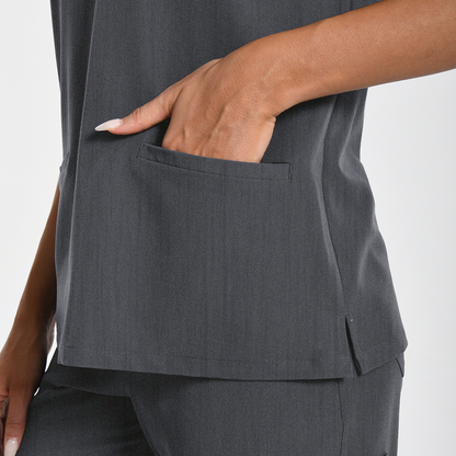 KungFuscrubs Women Three-Pocket Essential Scrub Sets rednote-Only Deal