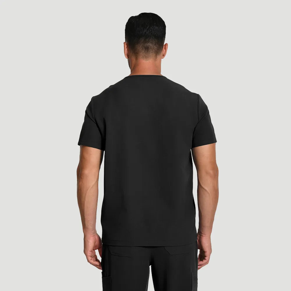 Men's Wide V-Neck Scrub Top – 4 Pockets | KungfuScrubs