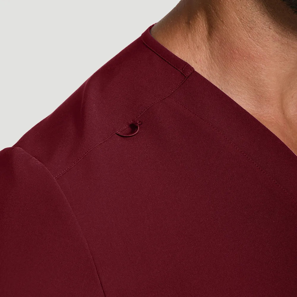 Men's Wide V-Neck Scrub Top – 4 Pockets | KungfuScrubs