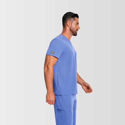 Men's Wide V-Neck Scrub Top – 4 Pockets | KungfuScrubs