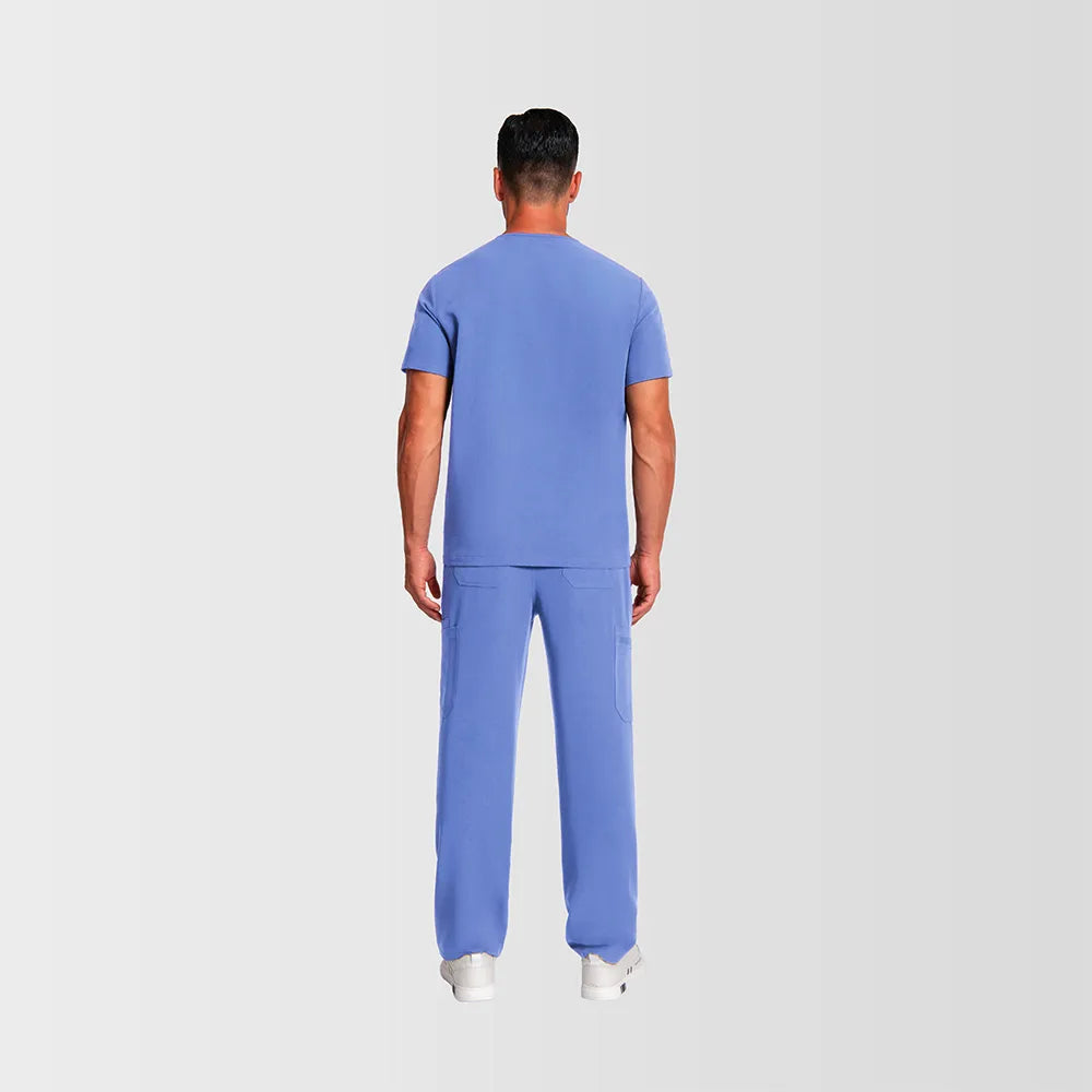 Men's Wide V-Neck Scrub Top – 4 Pockets | KungfuScrubs