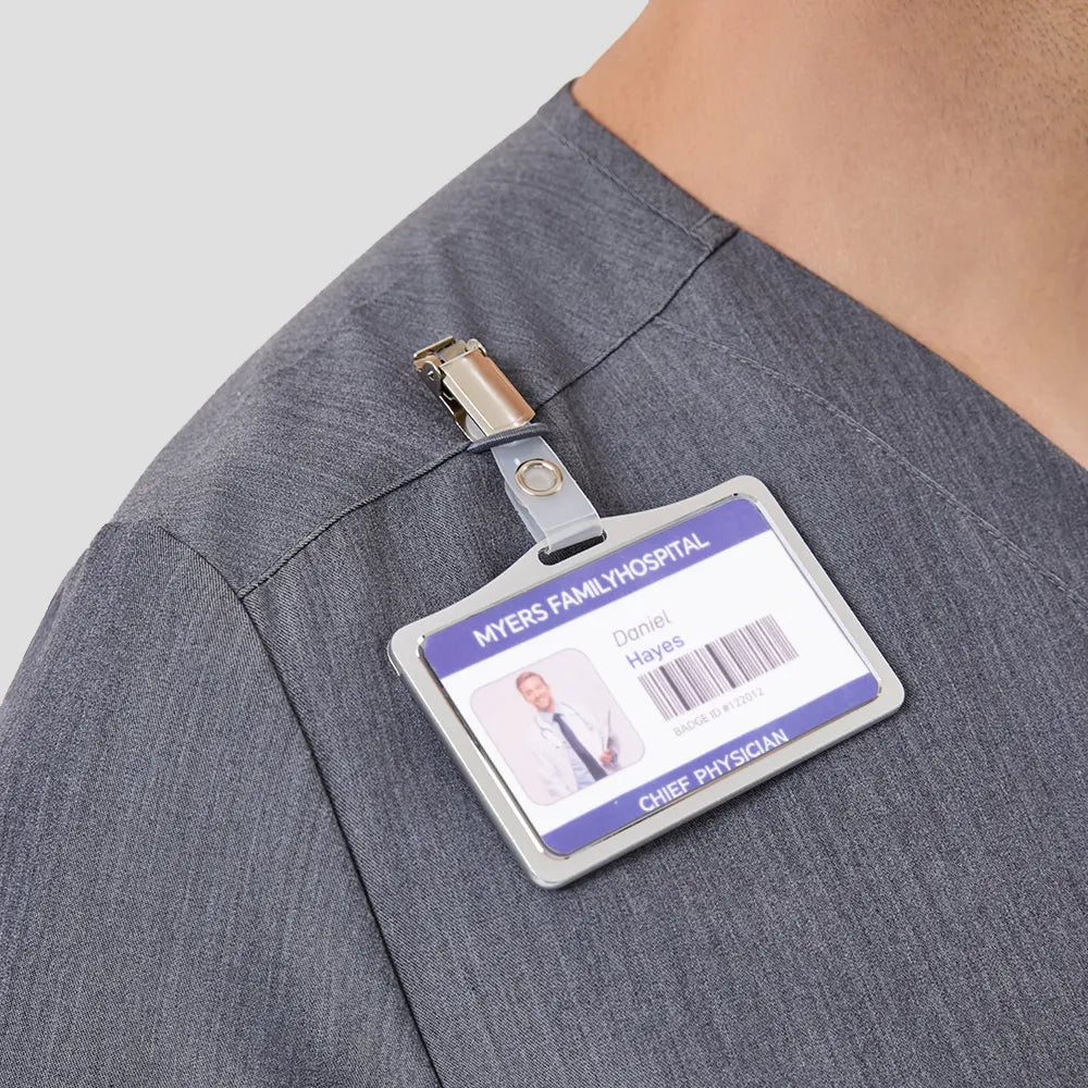 Men's Wide V-Neck Scrub Top – 4 Pockets | KungfuScrubs