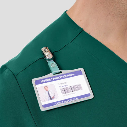 Men's Wide V-Neck Scrub Top – 4 Pockets | KungfuScrubs