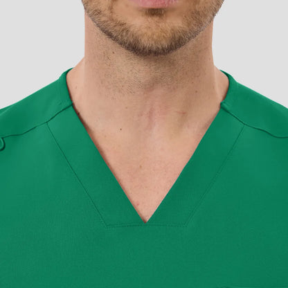 Men's Wide V-Neck Scrub Top – 4 Pockets | KungfuScrubs